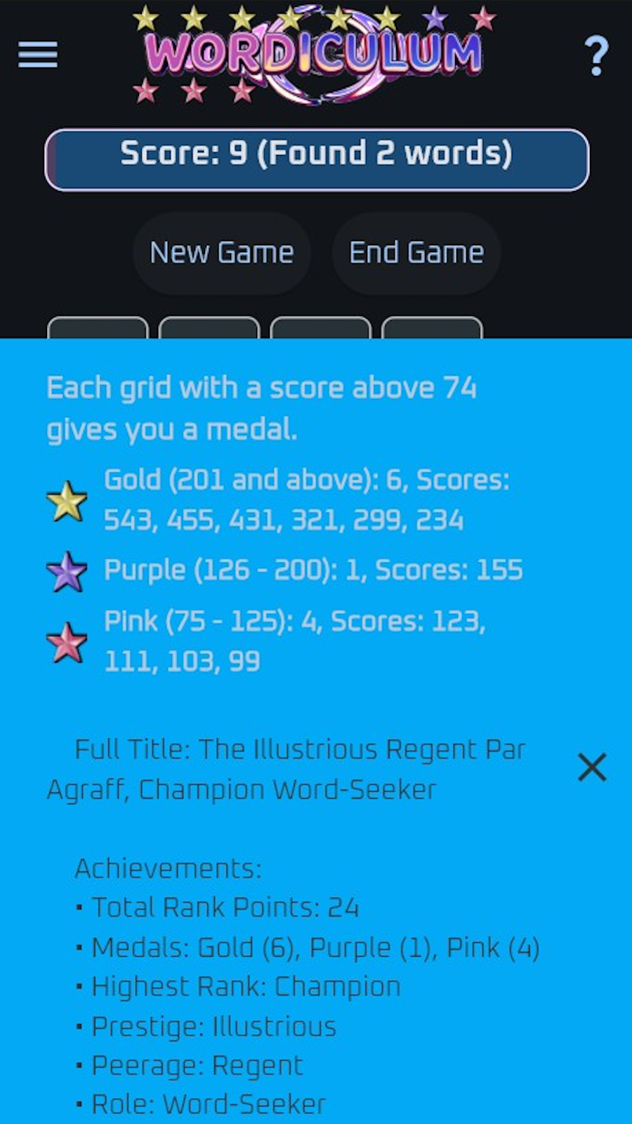 Achievements